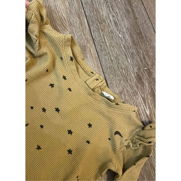 KATE QUINN LONG SLEEVE HENLEY DRESS GOLDEN STARS MOON ORGANIC COTTON THERMAL - Picture 2 of 3